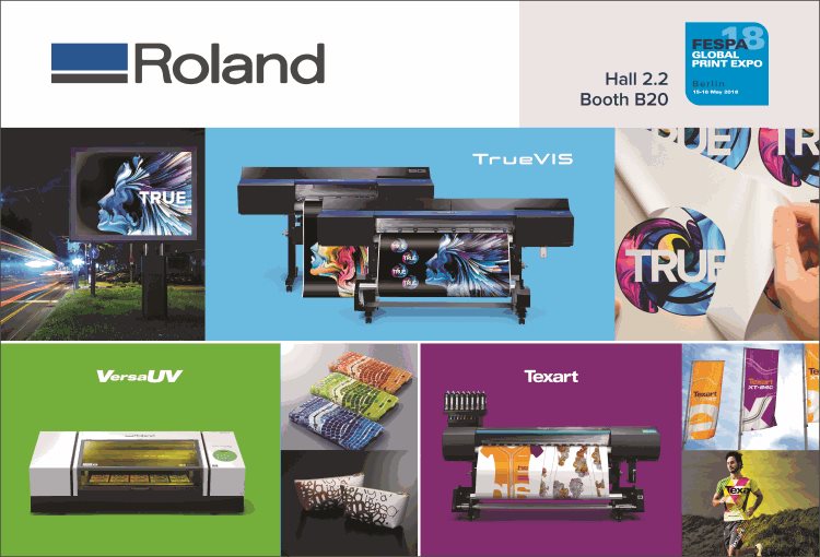 Roland DG to showcase widest range of advanced print and cut and UV-LED solutions ever at FESPA 2018
