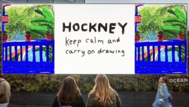 Hockney reveals latest digital art work on DOOH