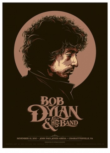 Bob Dylan screen print band poster