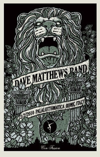 Dave Matthews Band ROME screen print band poster