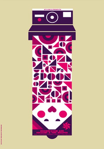 spoon screen print band poster