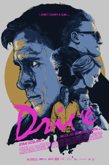 Drive movie screen print movie poster