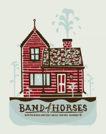 band of horses screen print band poster