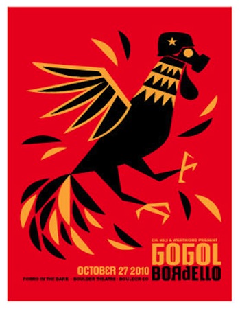 gogol screen print band poster left