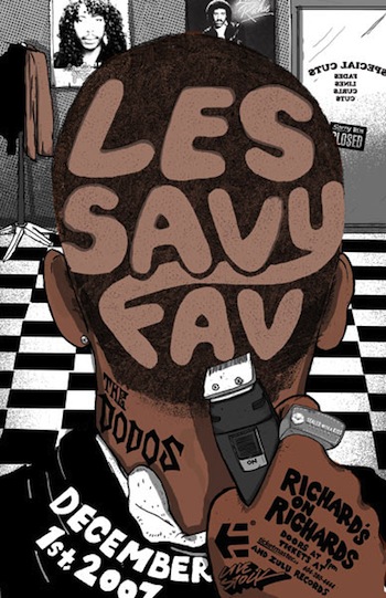 les savy fav screen print band poster