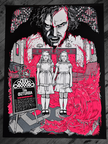 redrum the shining screen print movie poster