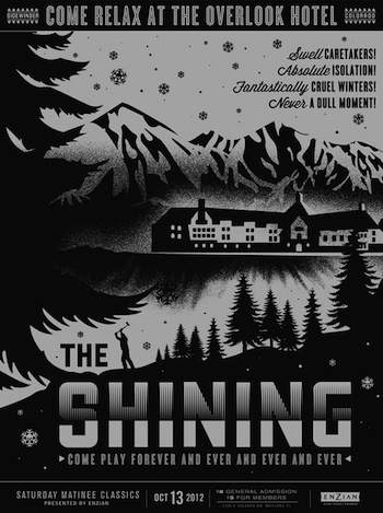 Shining screen print movie poster