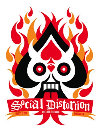 social distortion screen print band poster