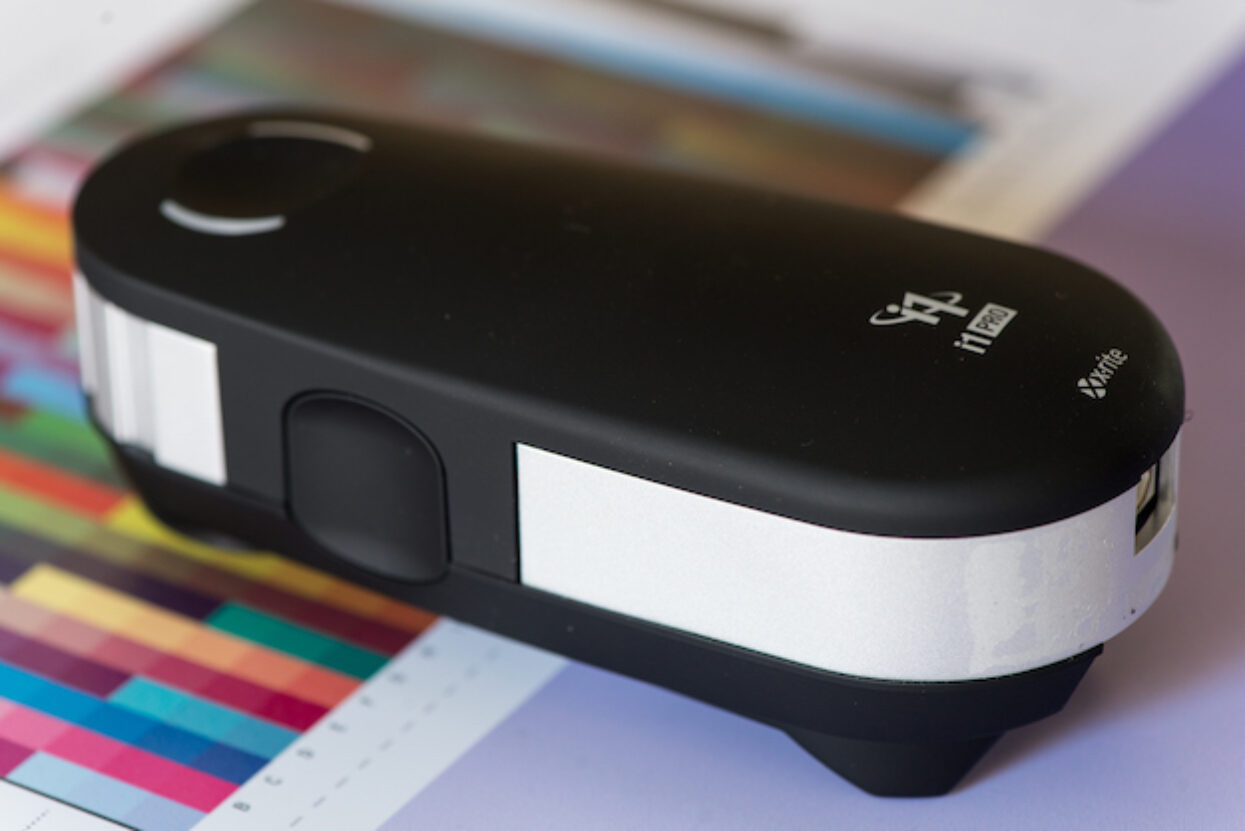 X-Rite i1 spectrophotometer.