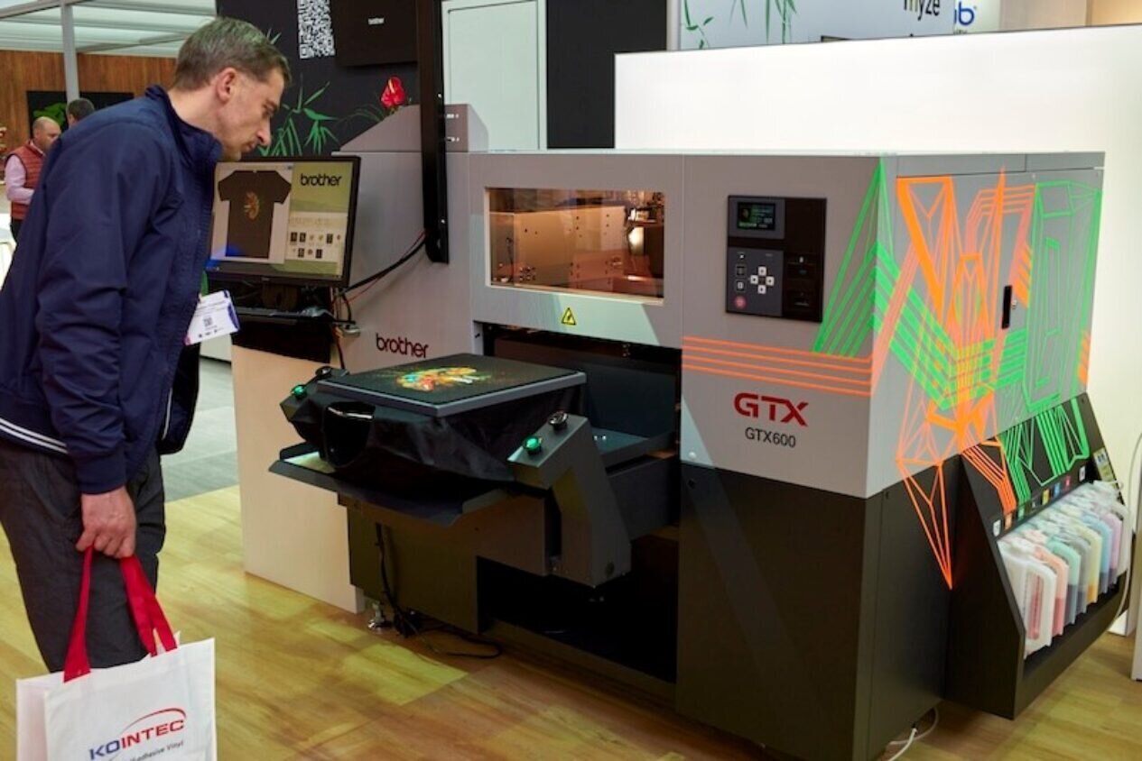 screen-vs-digital-2 Brother has added orange and green inks to the GTX600 Extra Colours DtG printer. Image credit: Nessan Cleary