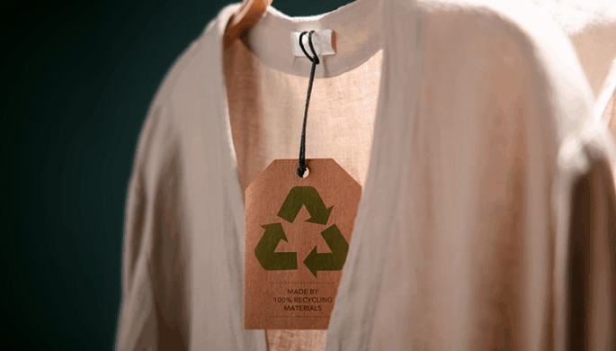 Shirt of recycled material