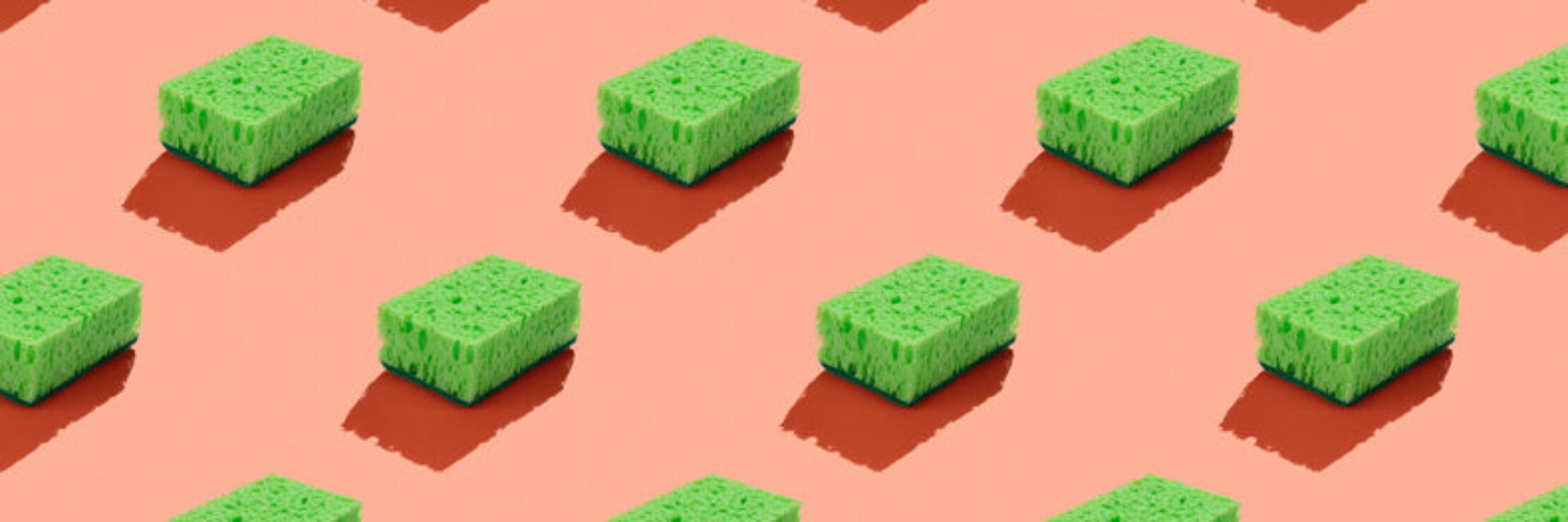 Green sponges representing greenwashing